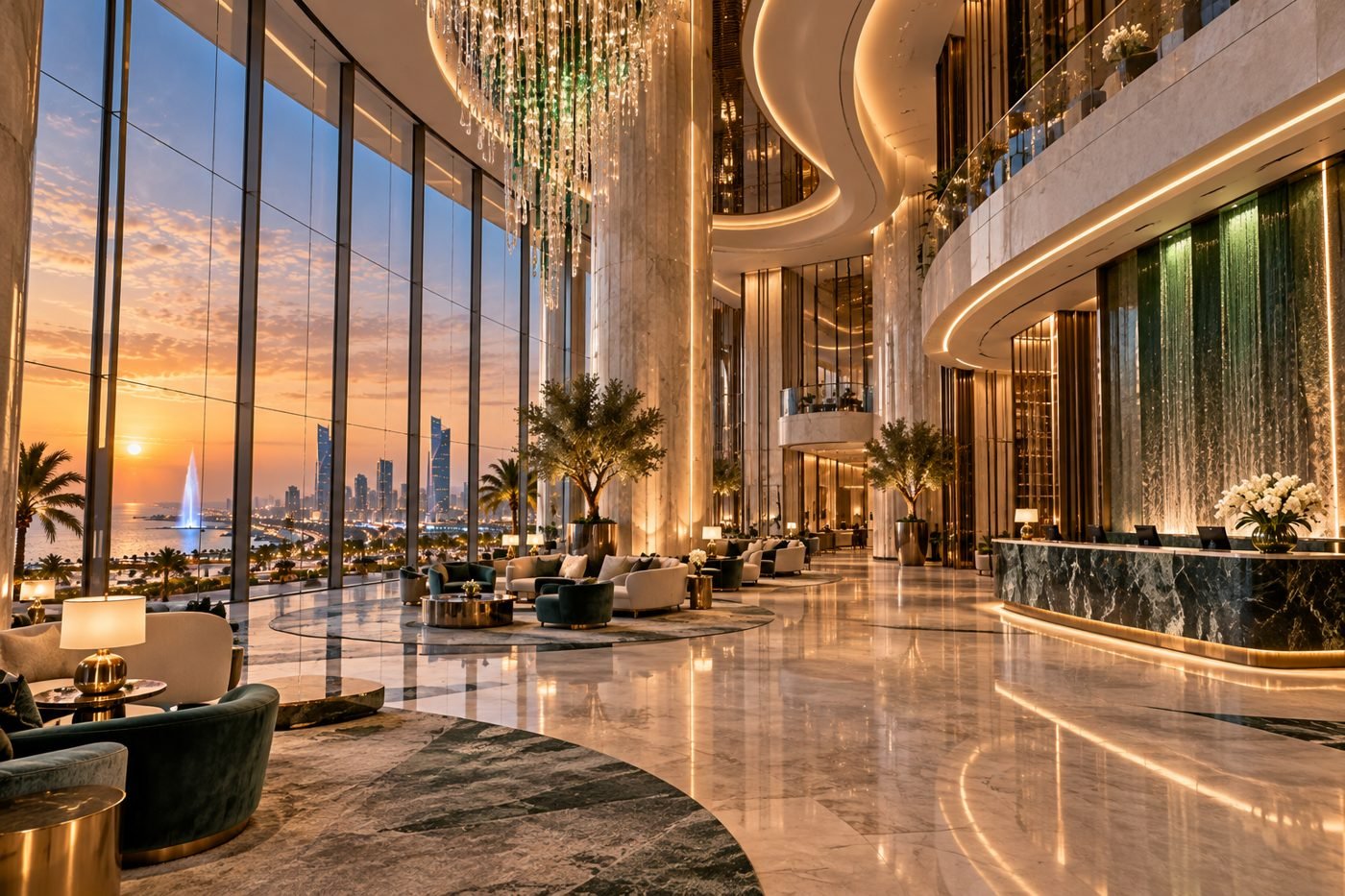 فندق 7 — بهو الاستقبال